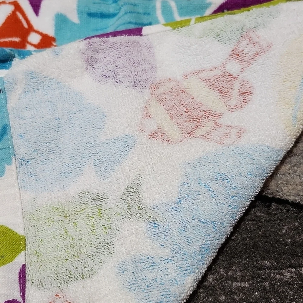 HOME STUDIO TROPICAL FISH THICK COTTON BATH/KITCHEN TOWELS SET-OF-2 PRICE FIRM